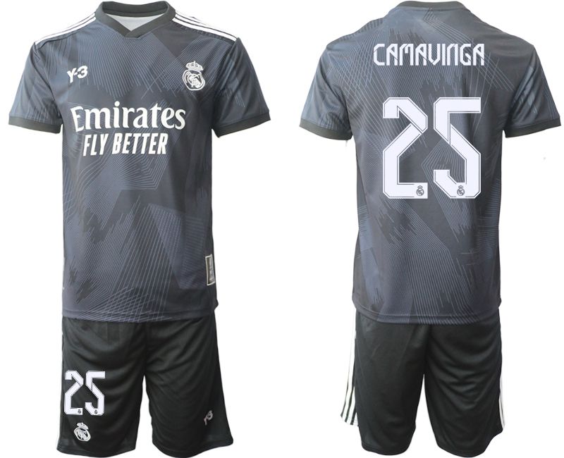 Men 2022-2023 Club Real Madrid Cuarta Camiseta Y3 de black #25 Soccer Jersey